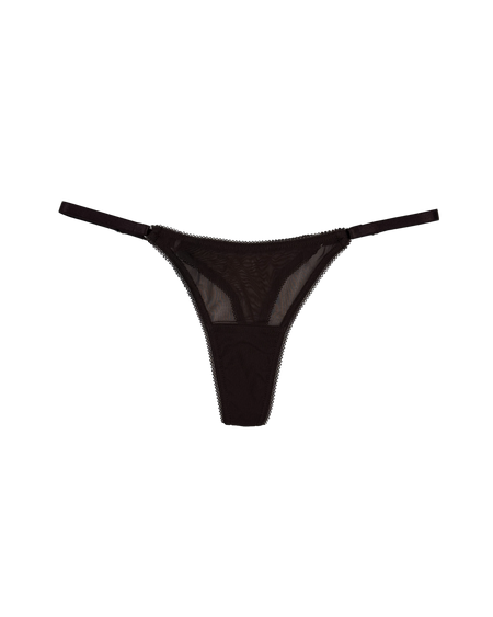 Lace Thong with Adjustable Straps – Red