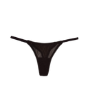 Mesh Thong with Adjustable Straps – Dark Brown