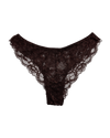 Mid-Rise Lace Brazilian Panties – Dark Brown