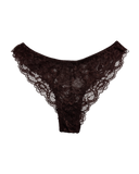 Mid-Rise Lace Brazilian Panties – Dark Brown