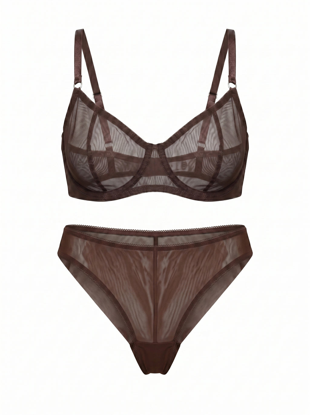 Mesh Bra Aurora - Dark Brown