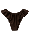 Celeste Silk Briefs with Ruffles – Dark Brown