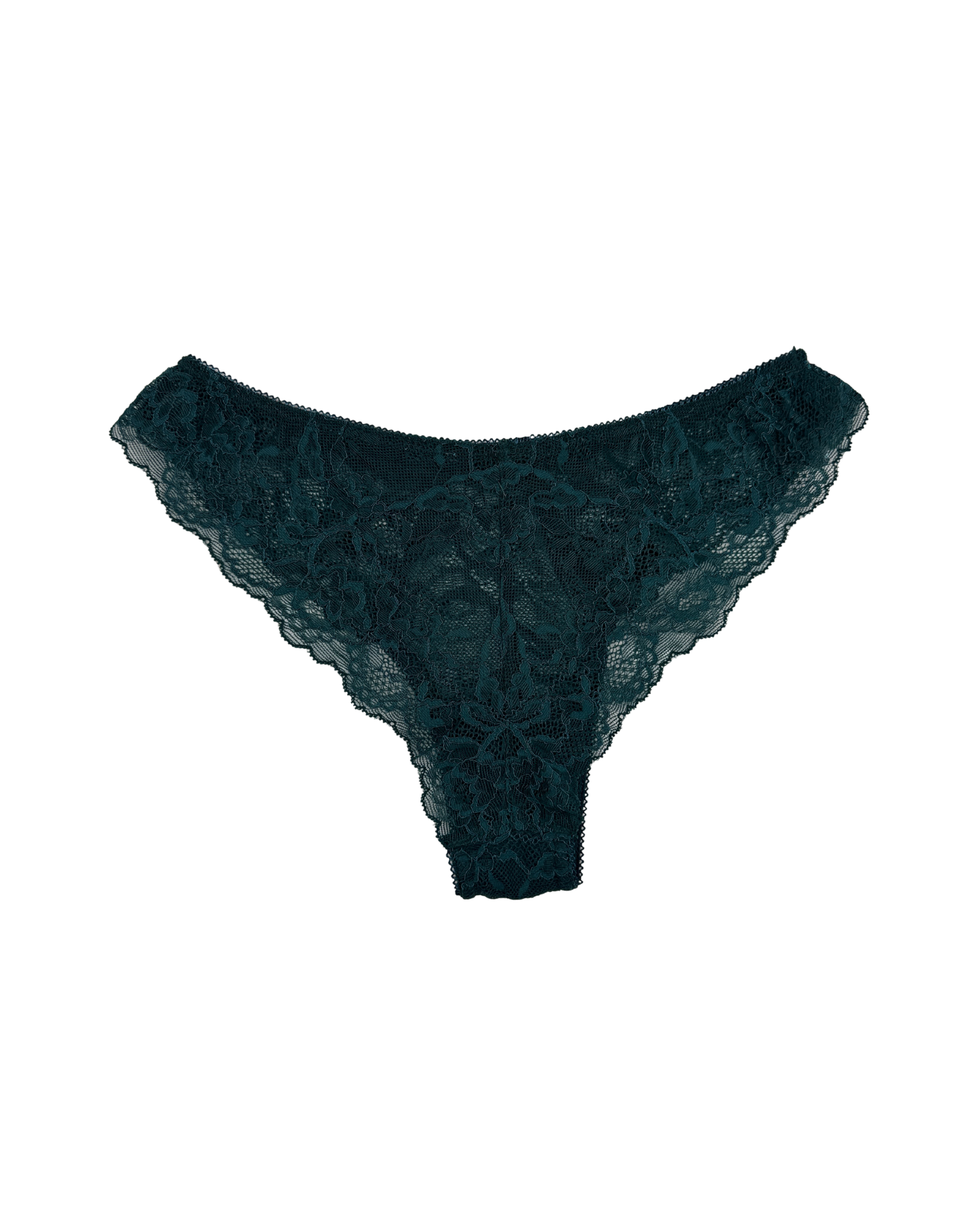 Mid-Rise Lace Brazilian Panties – Emerald