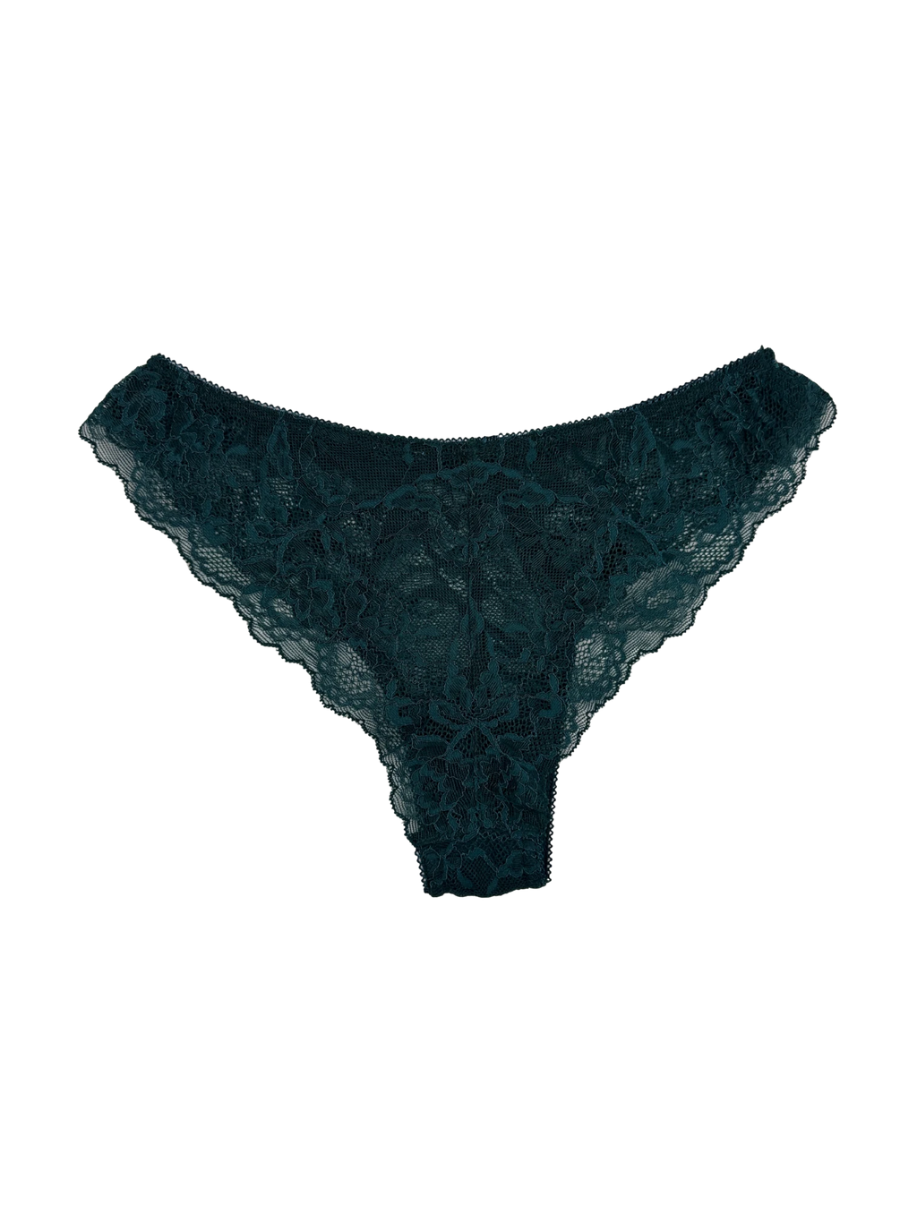 Mid-Rise Lace Brazilian Panties – Emerald