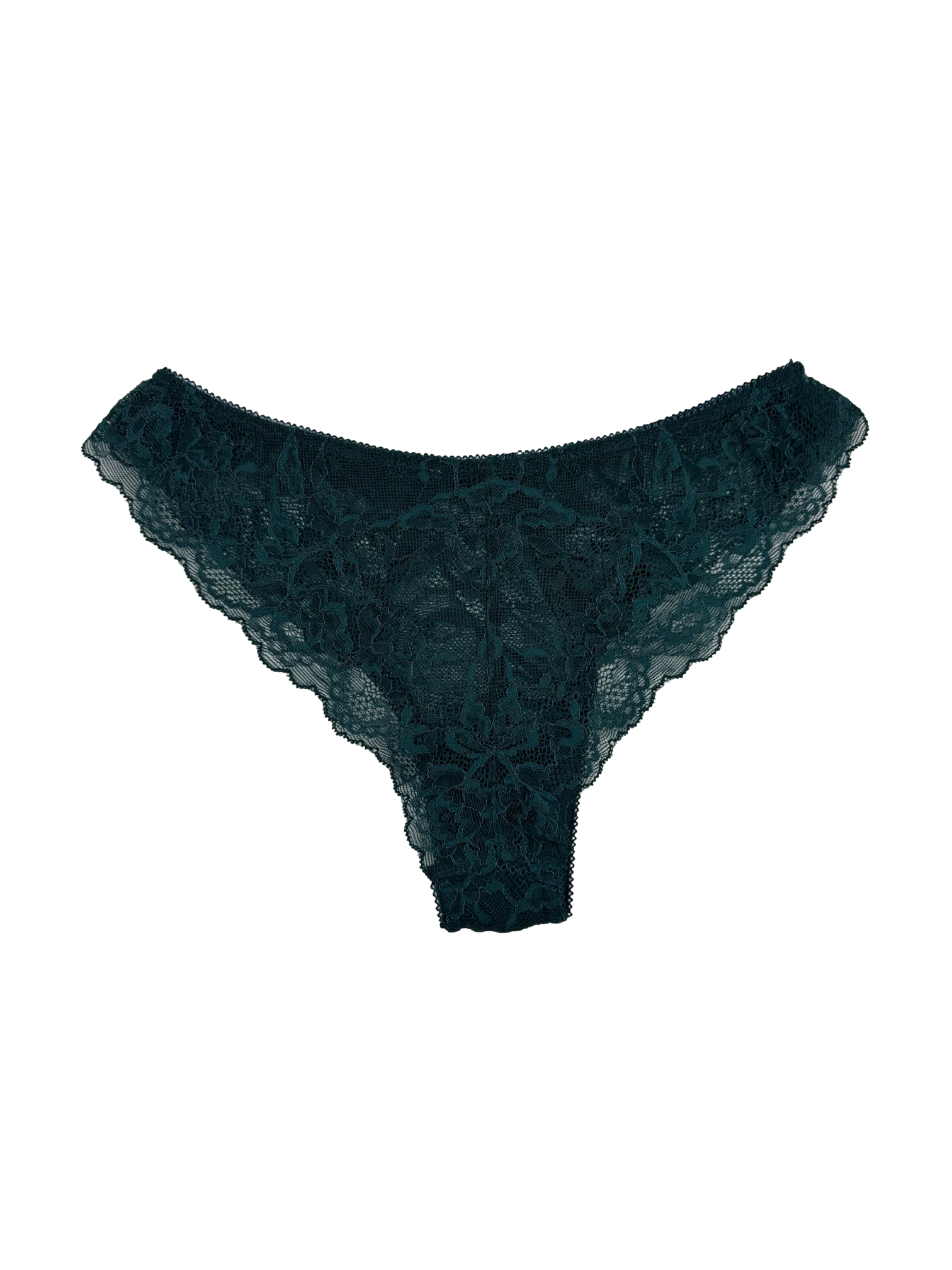 Mid-Rise Lace Brazilian Panties – Emerald