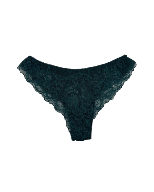 Mid-Rise Lace Brazilian Panties – Emerald