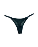 Lace Thong with Adjustable Straps – Emerald