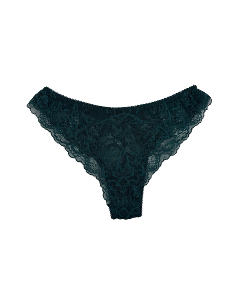 Mid-Rise Lace Brazilian Panties – Emerald