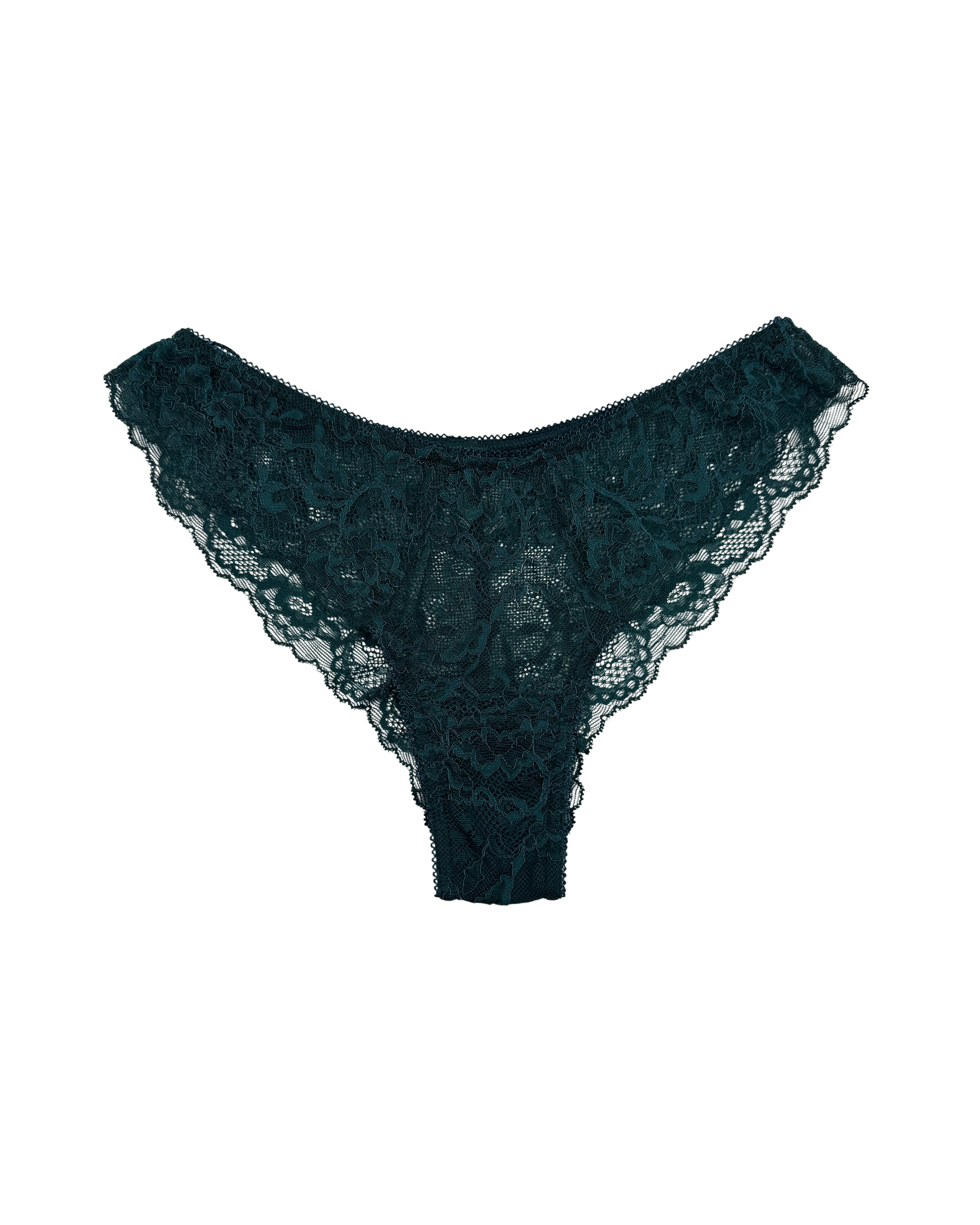Mid-Rise Lace Brazilian Panties – Emerald