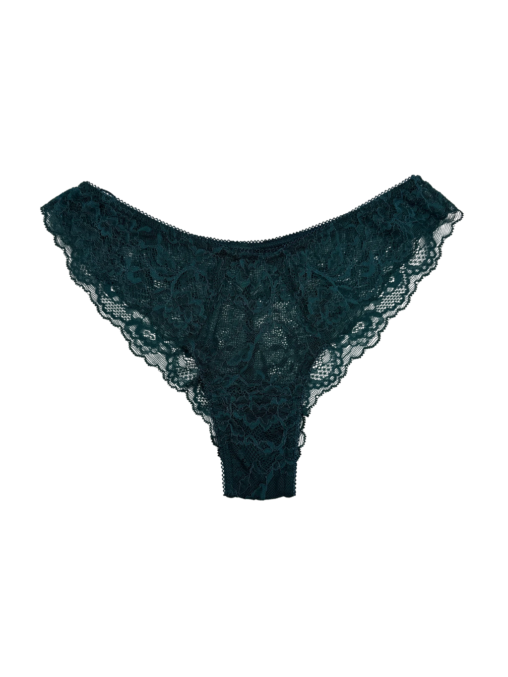 Mid-Rise Lace Brazilian Panties – Emerald