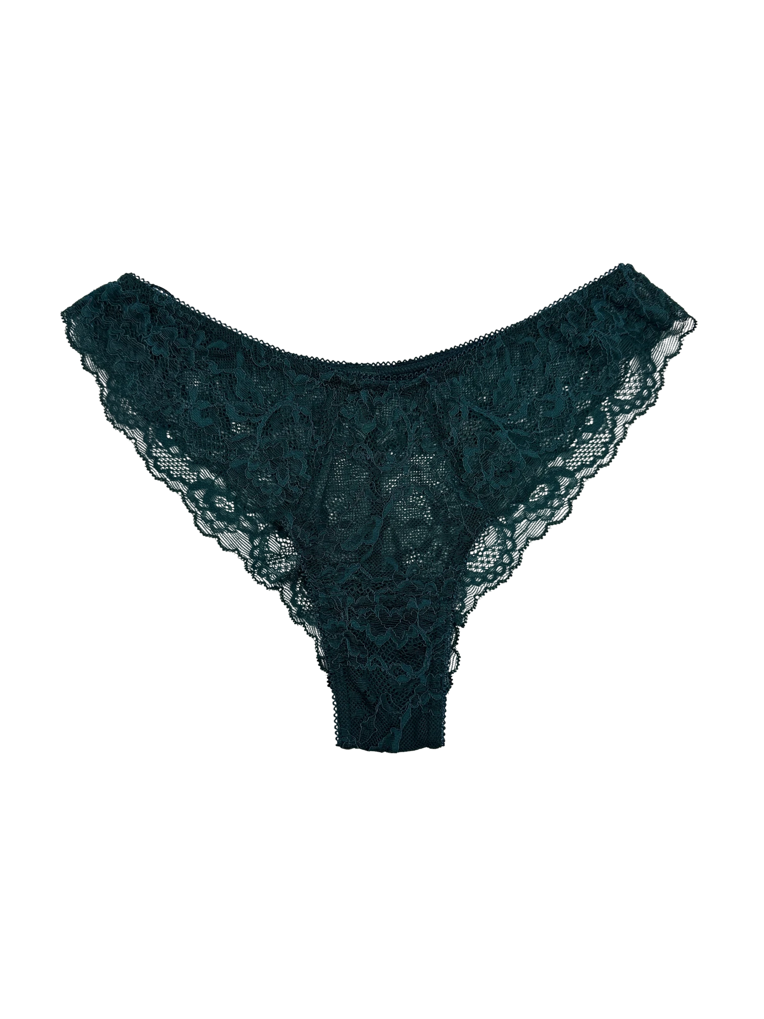Mid-Rise Lace Brazilian Panties – Emerald