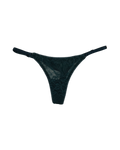 Lace Thong with Adjustable Straps – Emerald