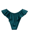 Celeste Silk Briefs with Ruffles – Emerald