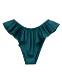 Celeste Silk Briefs with Ruffles – Emerald