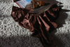 Celeste Silk Briefs with Ruffles – Dark Brown