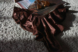 Celeste Silk Briefs with Ruffles – Dark Brown