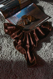 Celeste Silk Briefs with Ruffles – Dark Brown