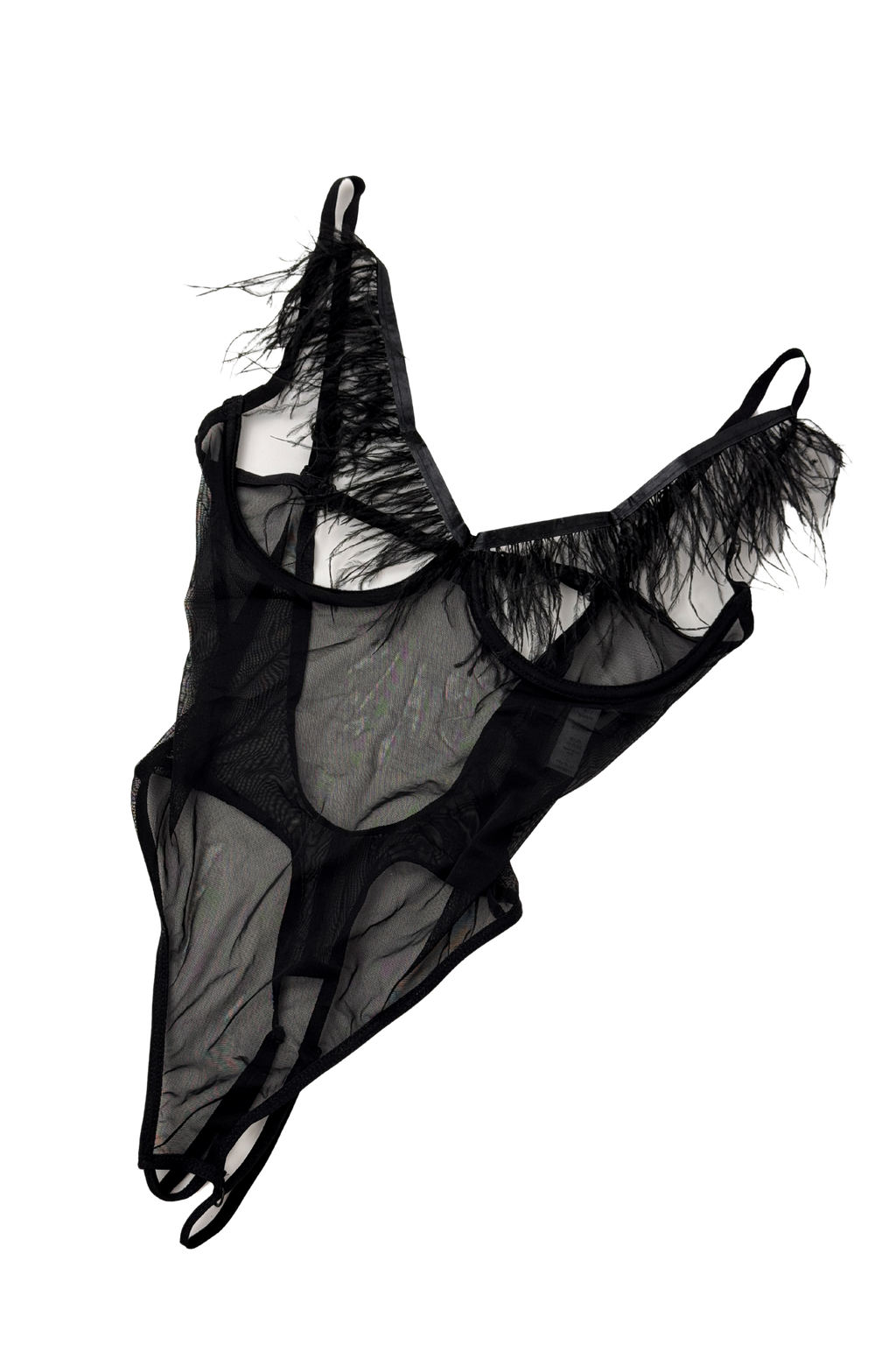Sheer Bodysuit Pushok – Black