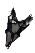 Sheer Bodysuit Pushok – Black