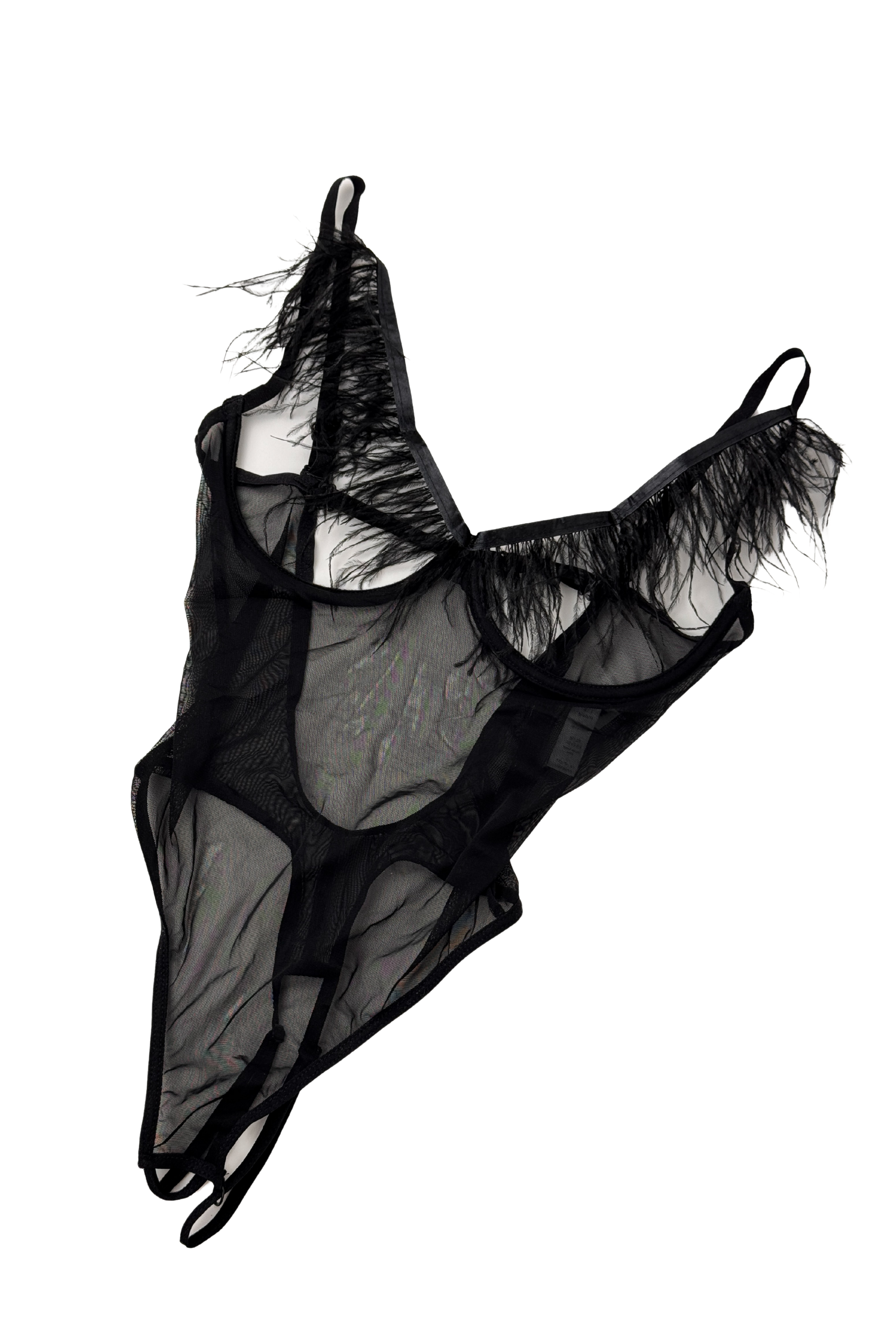 Sheer Bodysuit Pushok – Black