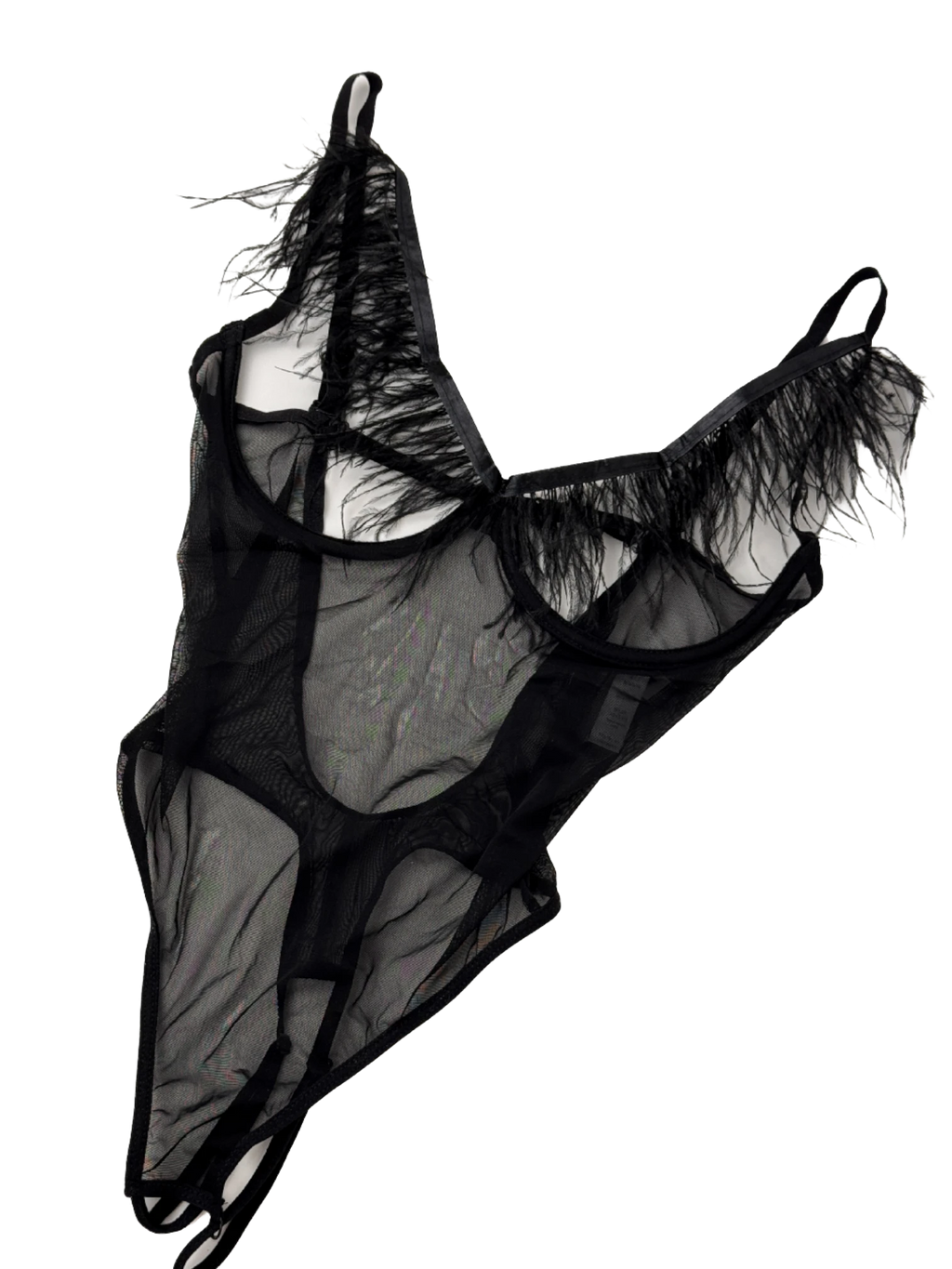 Sheer Bodysuit Pushok – Black