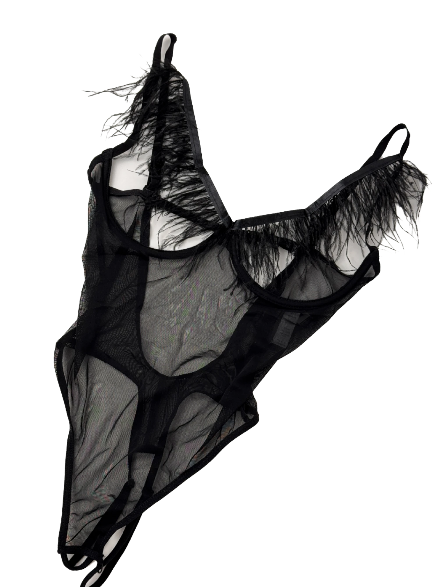 Sheer Bodysuit Pushok – Black