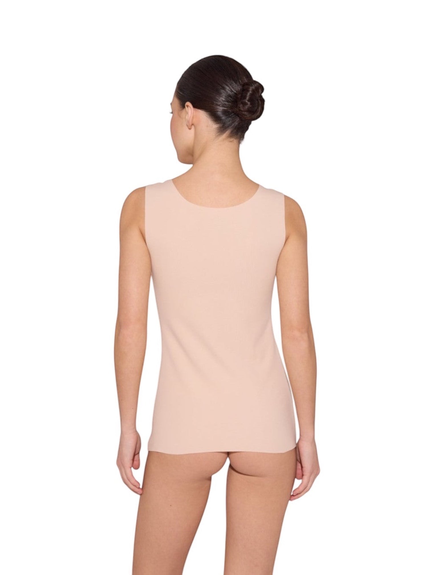 Renata Women's Tank Top Beige Laser cut
