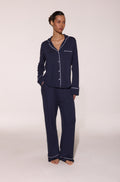 Pajama Shirt with Trousers Dark blue