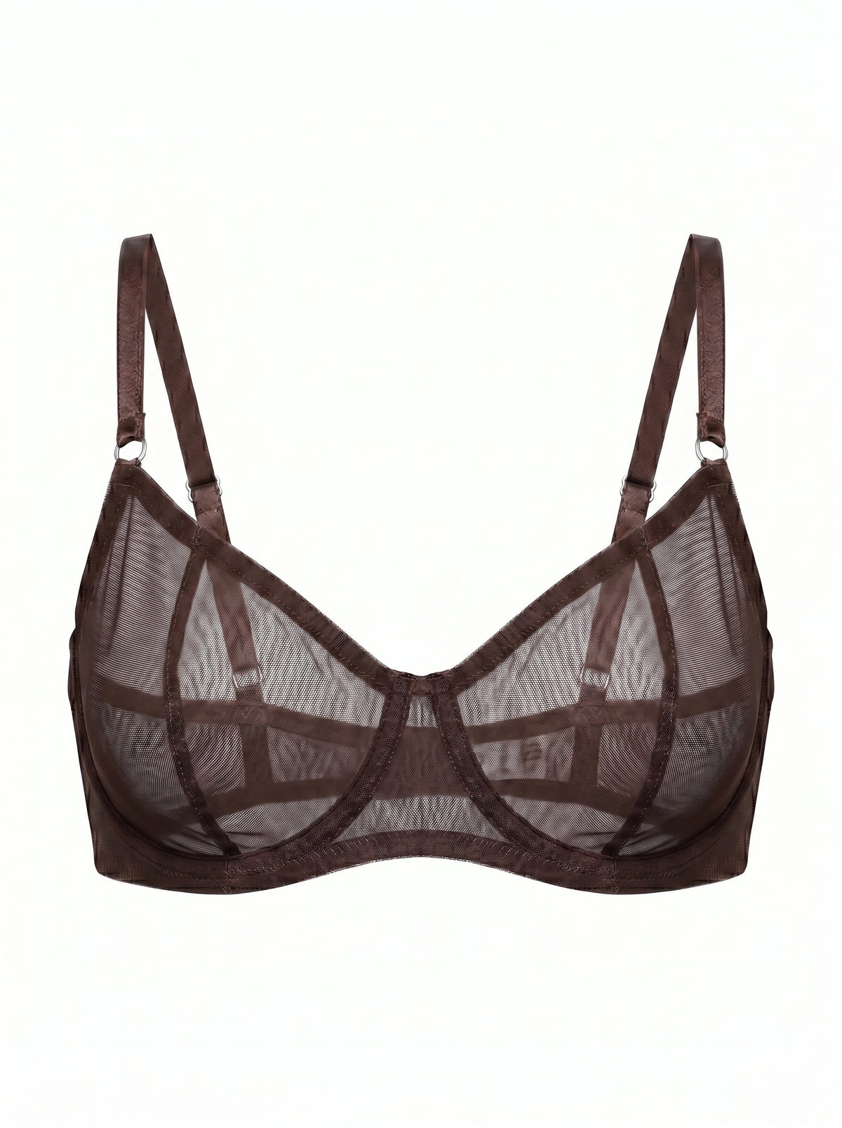Custom Mesh Bra Dark Brown – Made to Order