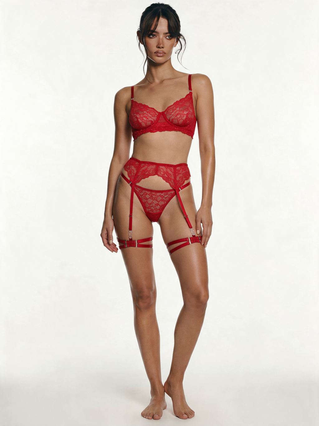 Lace Bra Amelia – Red