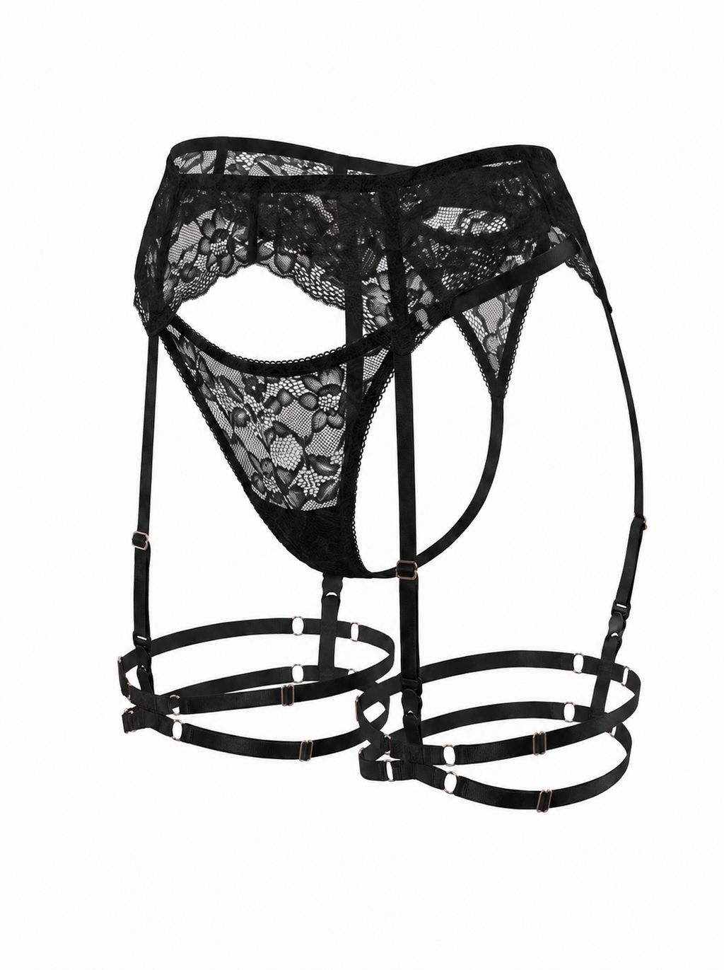 Double Strap Garters LIA STUDIO - Black