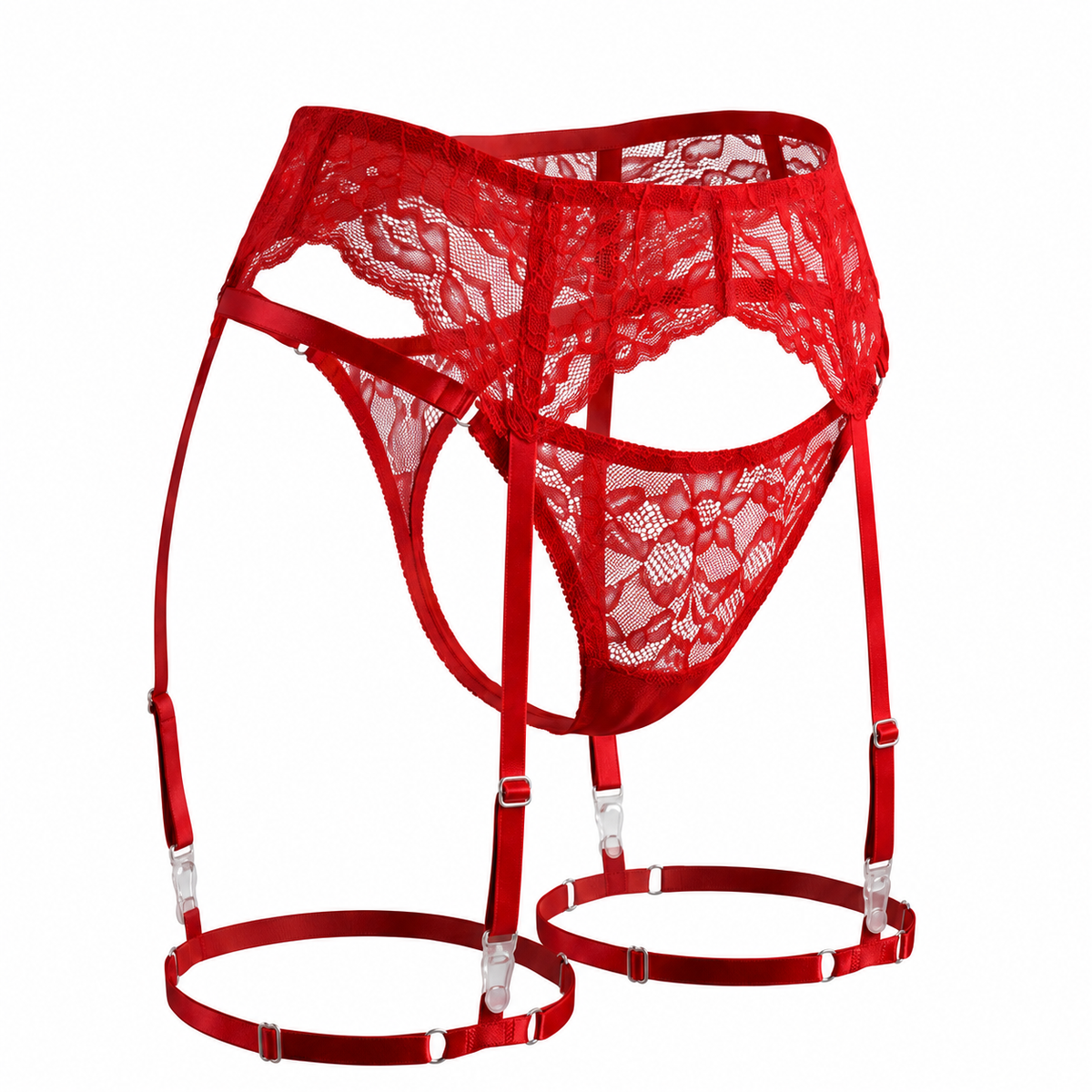 Lace Garter Belt Kate - Red