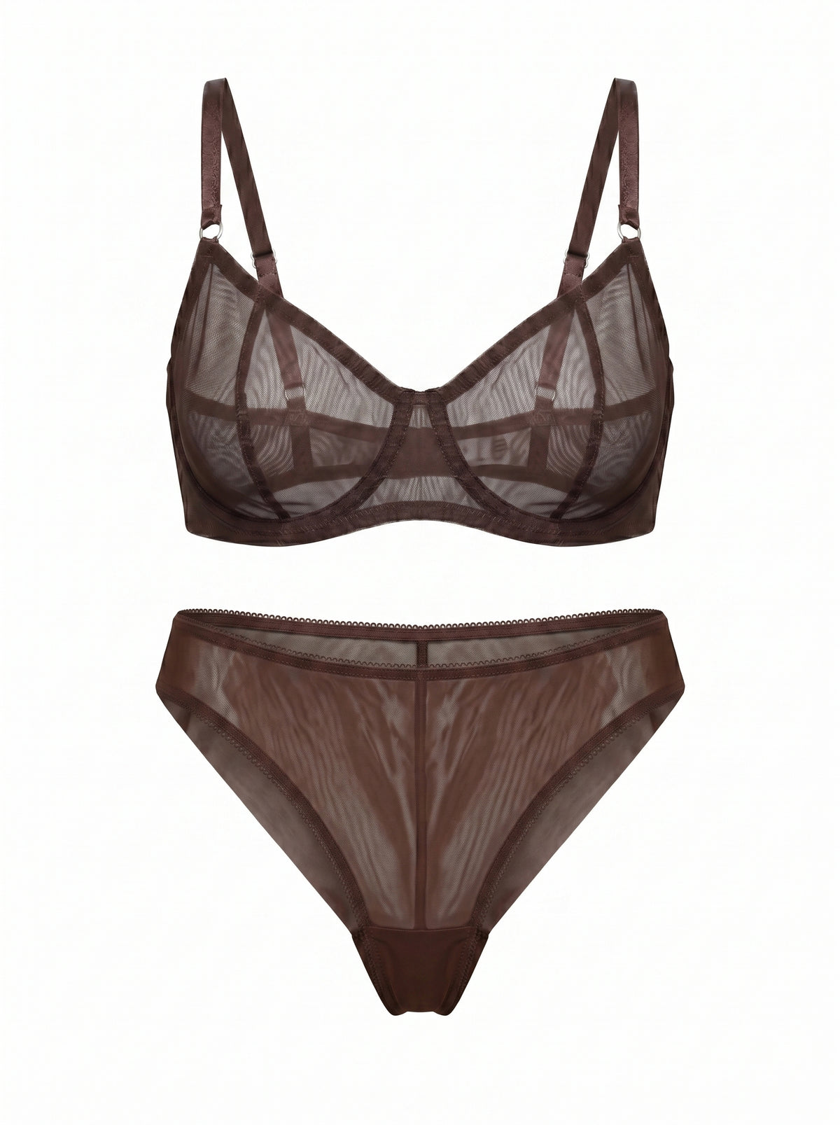 Custom Mesh Bra Dark Brown – Made to Order