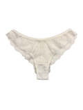 Mid-Rise Lace Brazilian Panties – White