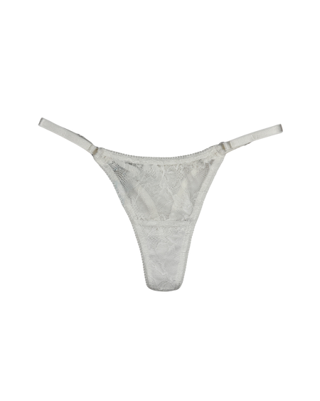 Lace Thong with Adjustable Straps – Red