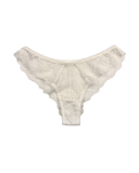 Mid-Rise Lace Brazilian Panties – White