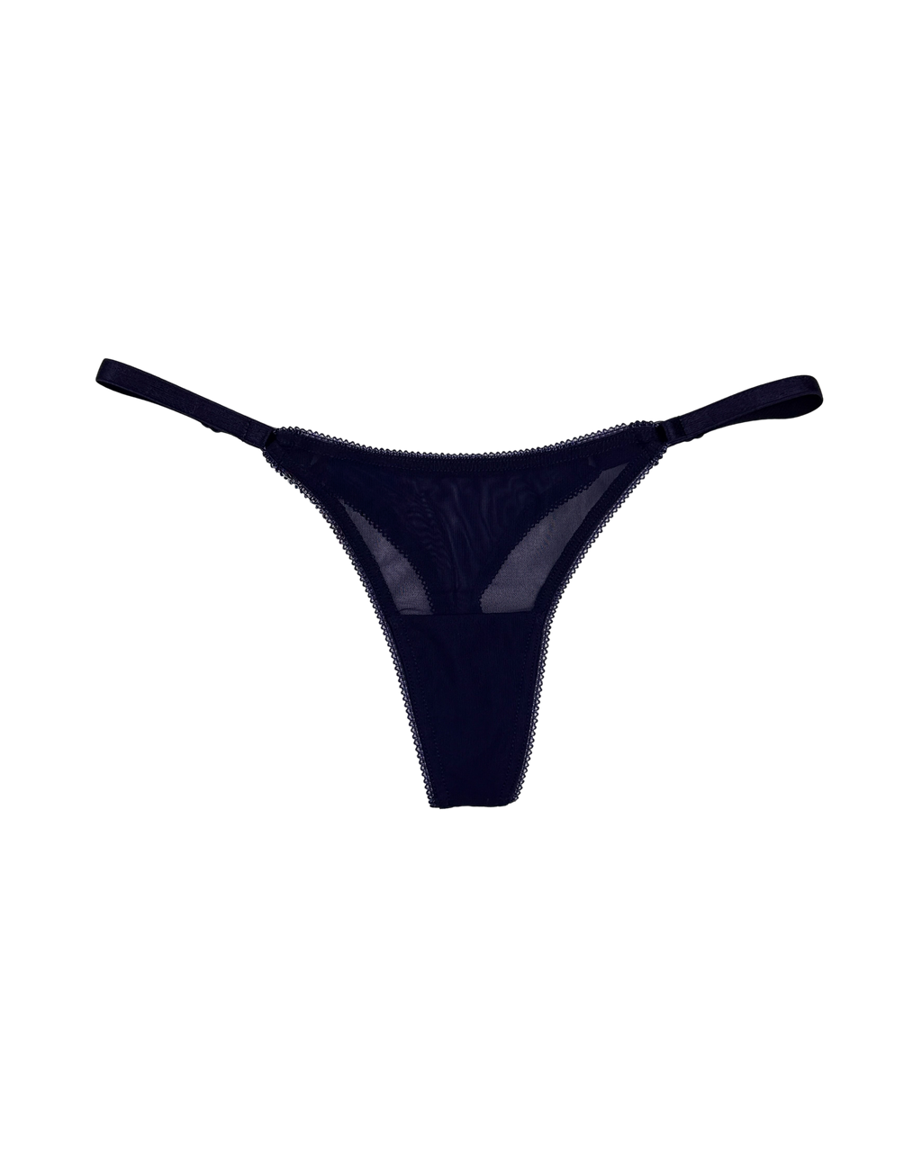 Mesh Thong with Adjustable Straps – Navy