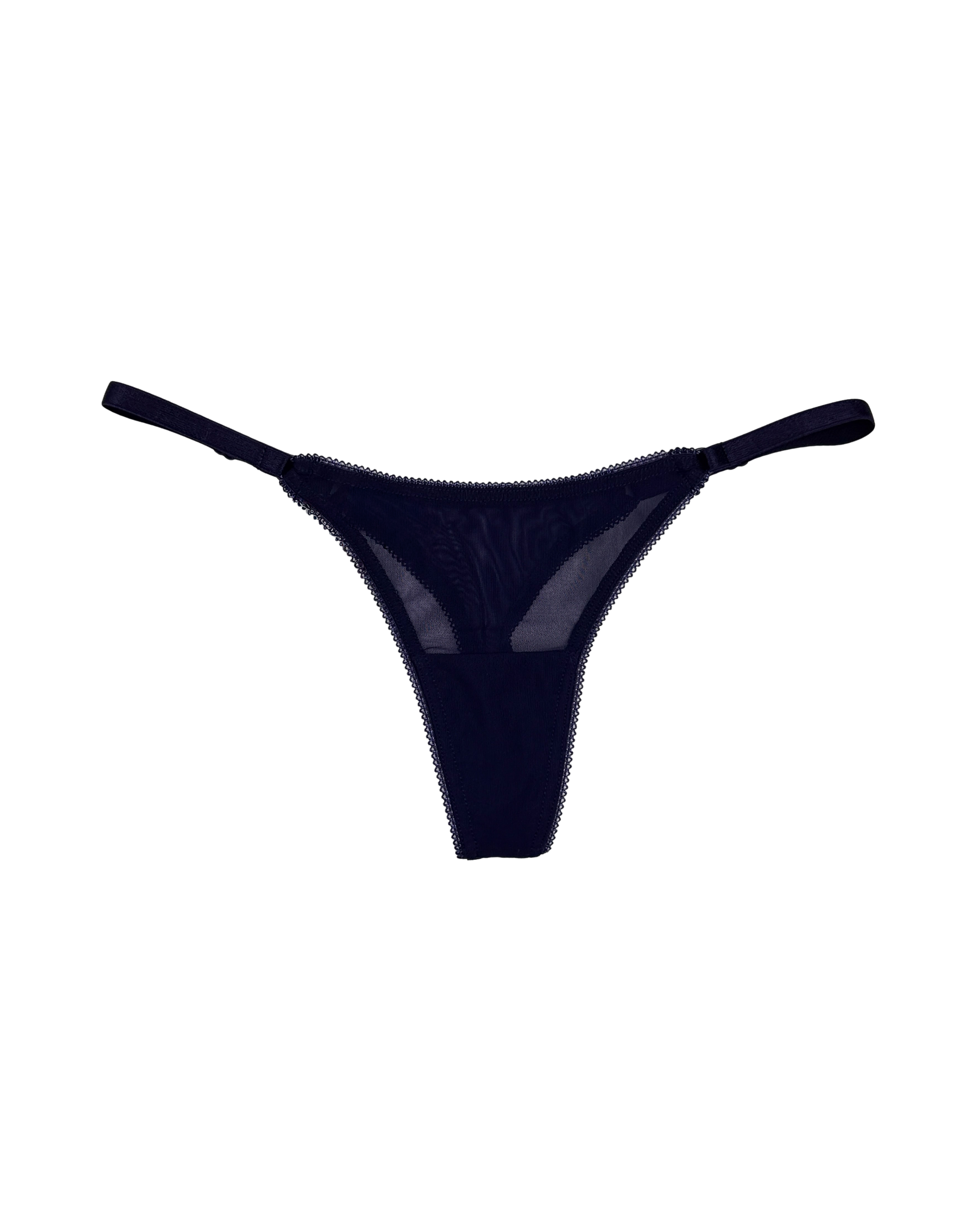 Mesh Thong with Adjustable Straps – Navy
