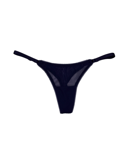 Lace Thong with Adjustable Straps – Red