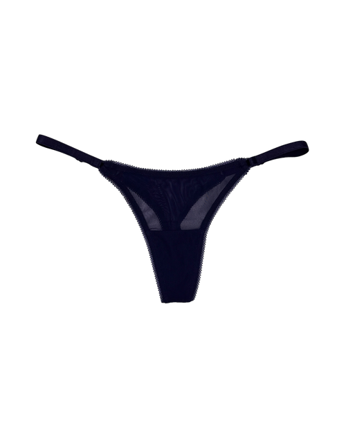Mesh Thong with Adjustable Straps – Navy