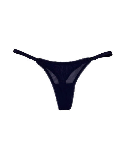 Mesh Thong with Adjustable Straps – Navy