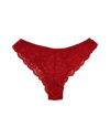 Mid-Rise Lace Brazilian Panties – Red
