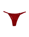 Lace Thong with Adjustable Straps – Red