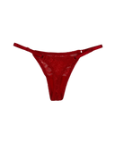 Lace Thong with Adjustable Straps – Red
