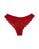 Mid-Rise Lace Brazilian Panties – Red
