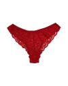 Mid-Rise Lace Brazilian Panties – Red