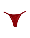 Lace Thong with Adjustable Straps – Red