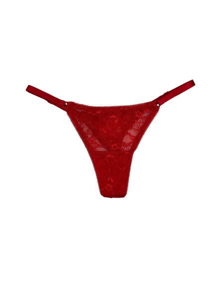 High-Waist Mesh Brazilian Panties – Salmon