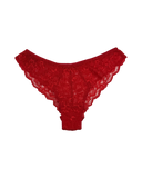 Mid-Rise Lace Brazilian Panties – Red