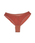 High-Waist Mesh Brazilian Panties – Salmon